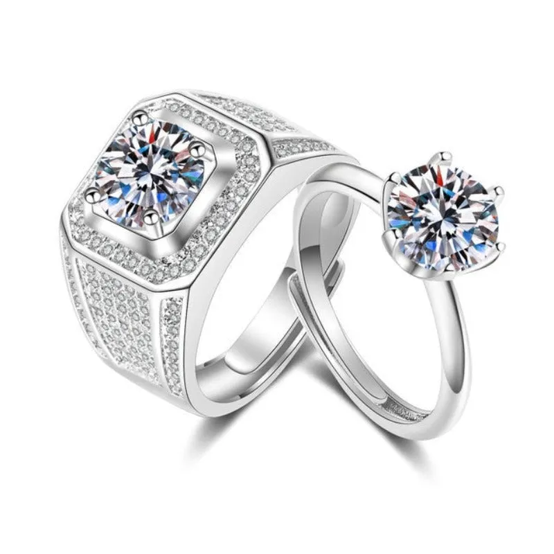 Romantic Heart  Engagement Ring Women Couple Jewelry