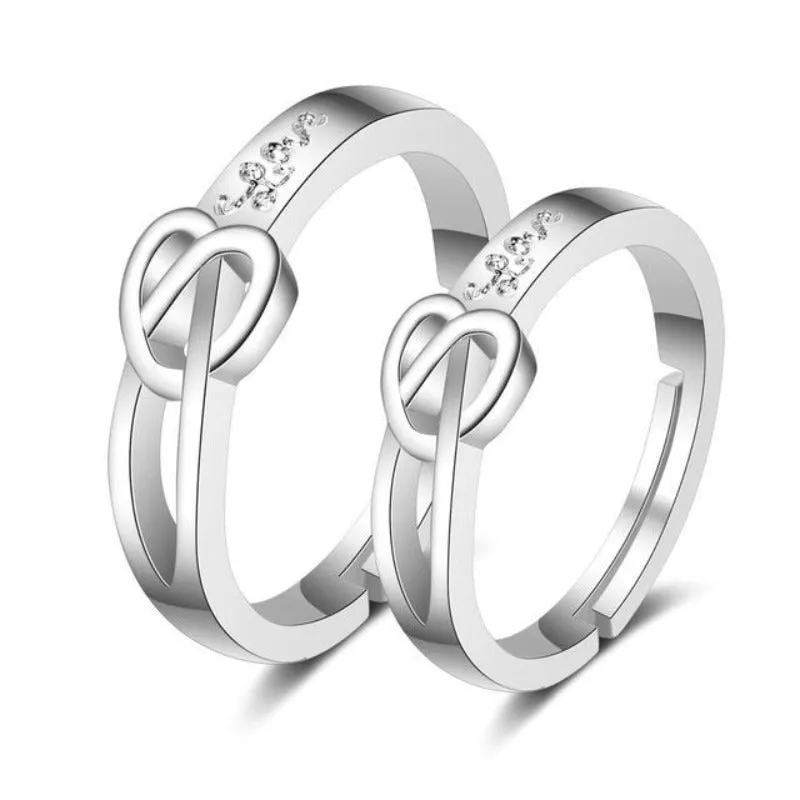 Romantic Heart  Engagement Ring Women Couple Jewelry