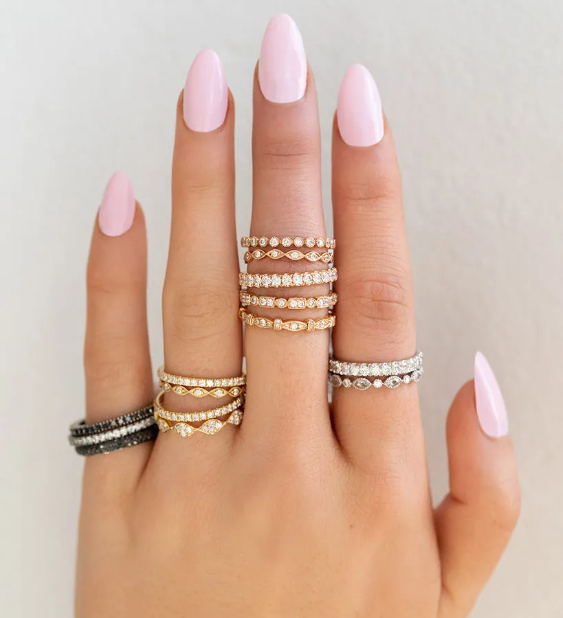 Rose Cut Diamond Band