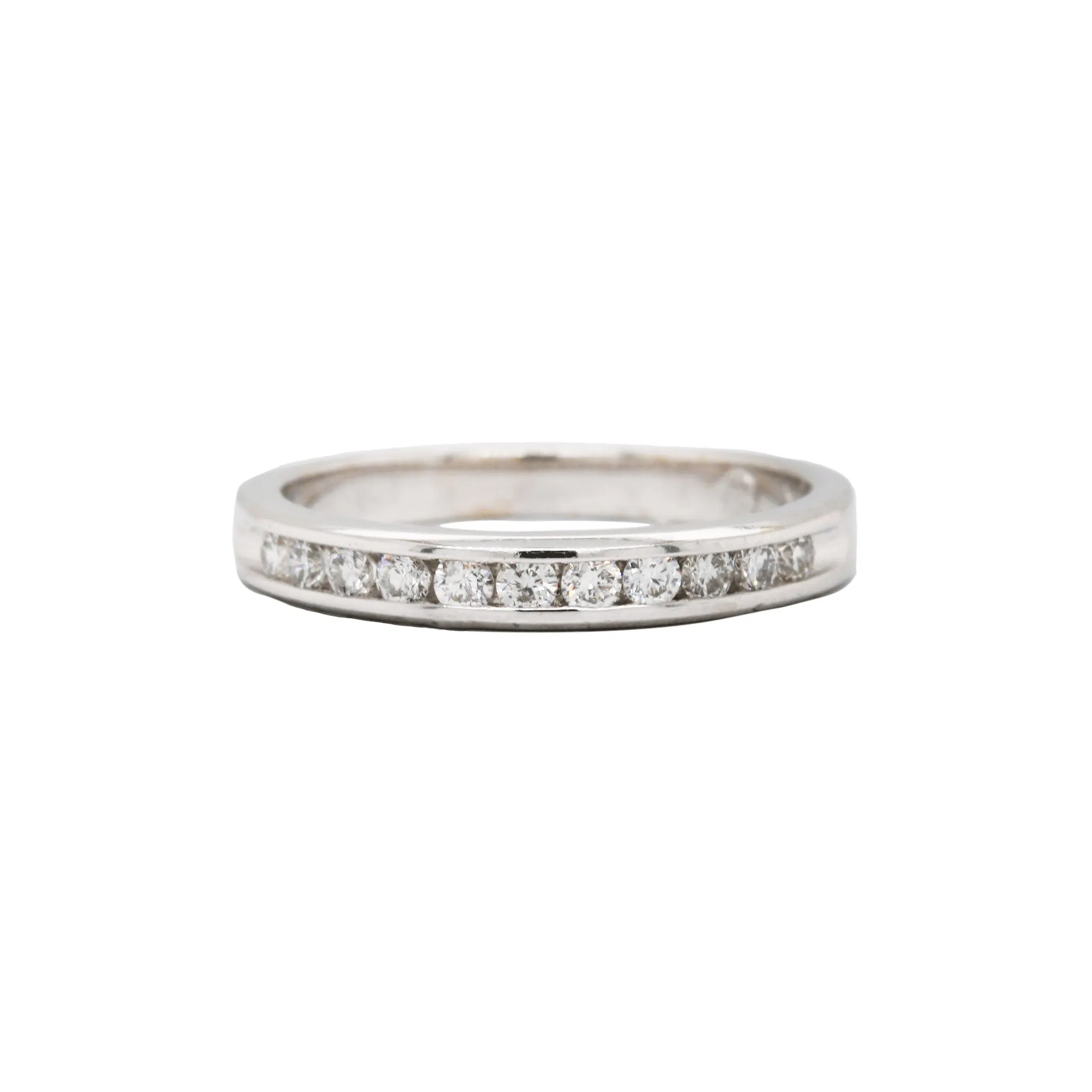 Round Brilliant Cut Diamond & 14K White Gold Wedding Set