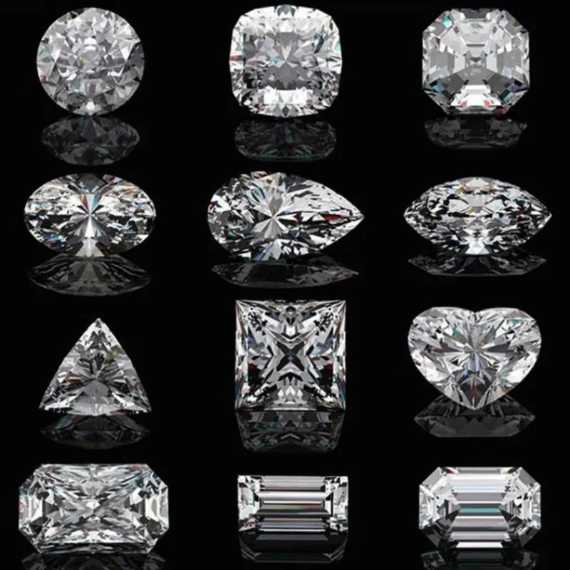 Round Moissanite Diamond Ring Engagement Wedding Jewelry