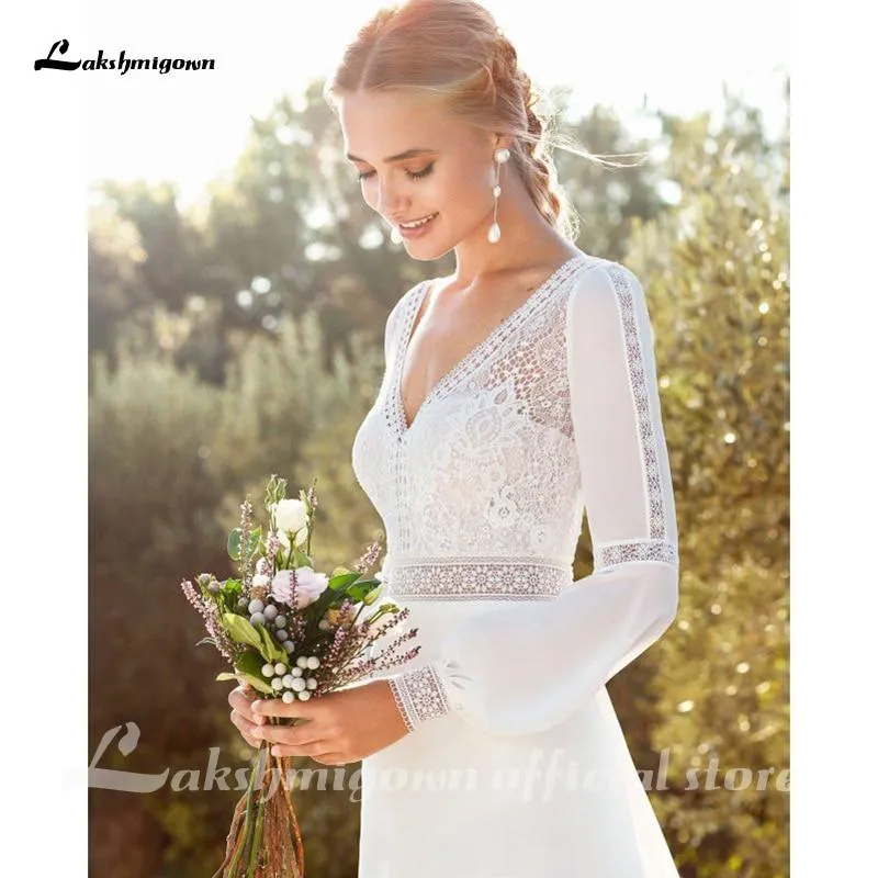 Roycebridal Chiffon Appliques Wedding Dresses for Bride A Line