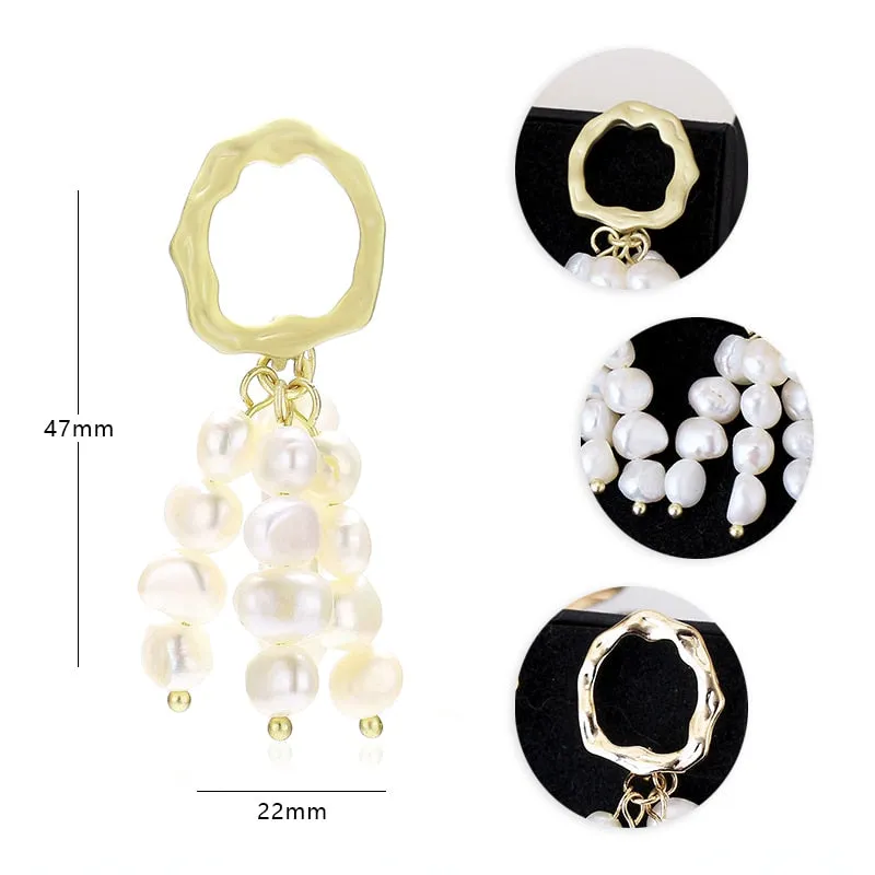 Run Free Pearl Tassel Drop Earrings