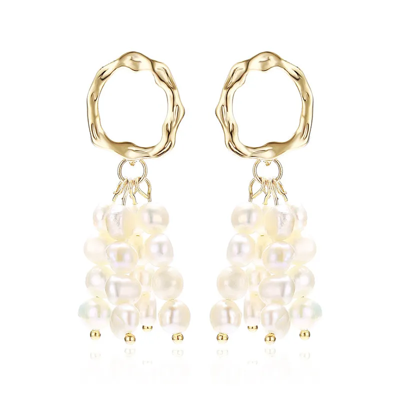 Run Free Pearl Tassel Drop Earrings