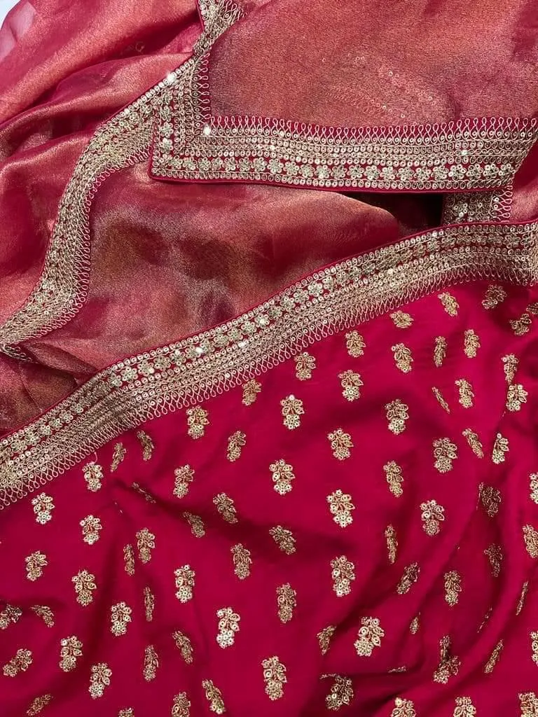 Sabya inspired Designer Tissue Silk Embroidered Saree
