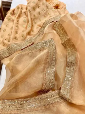 Sabya inspired Designer Tissue Silk Embroidered Saree