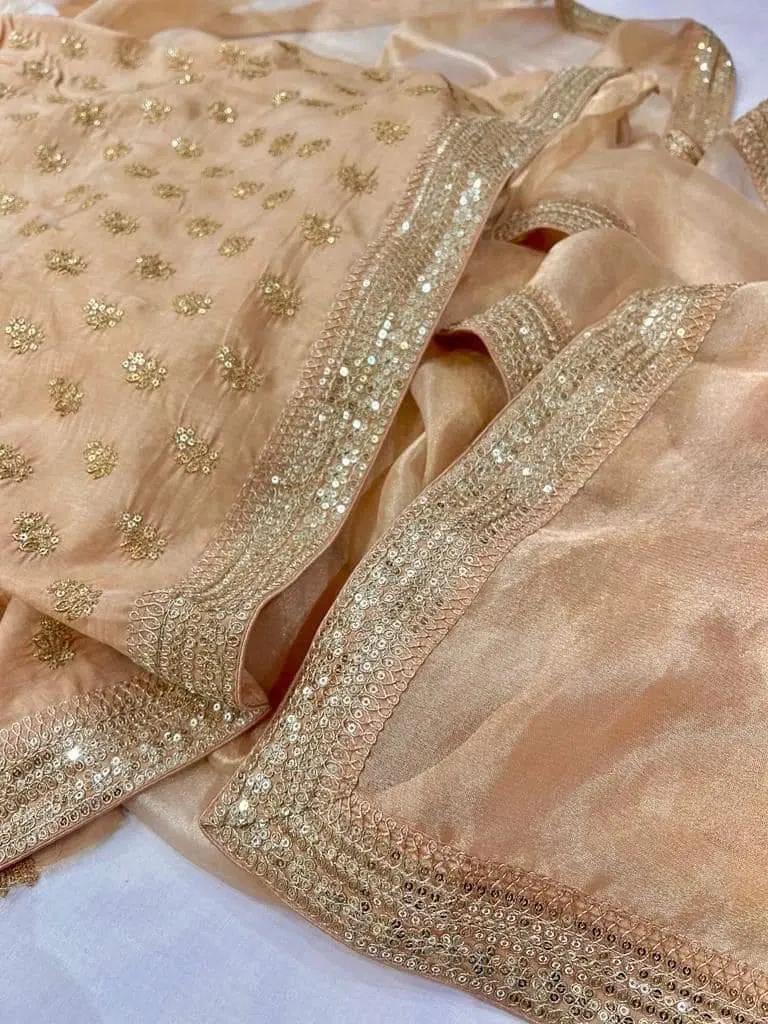 Sabya inspired Designer Tissue Silk Embroidered Saree