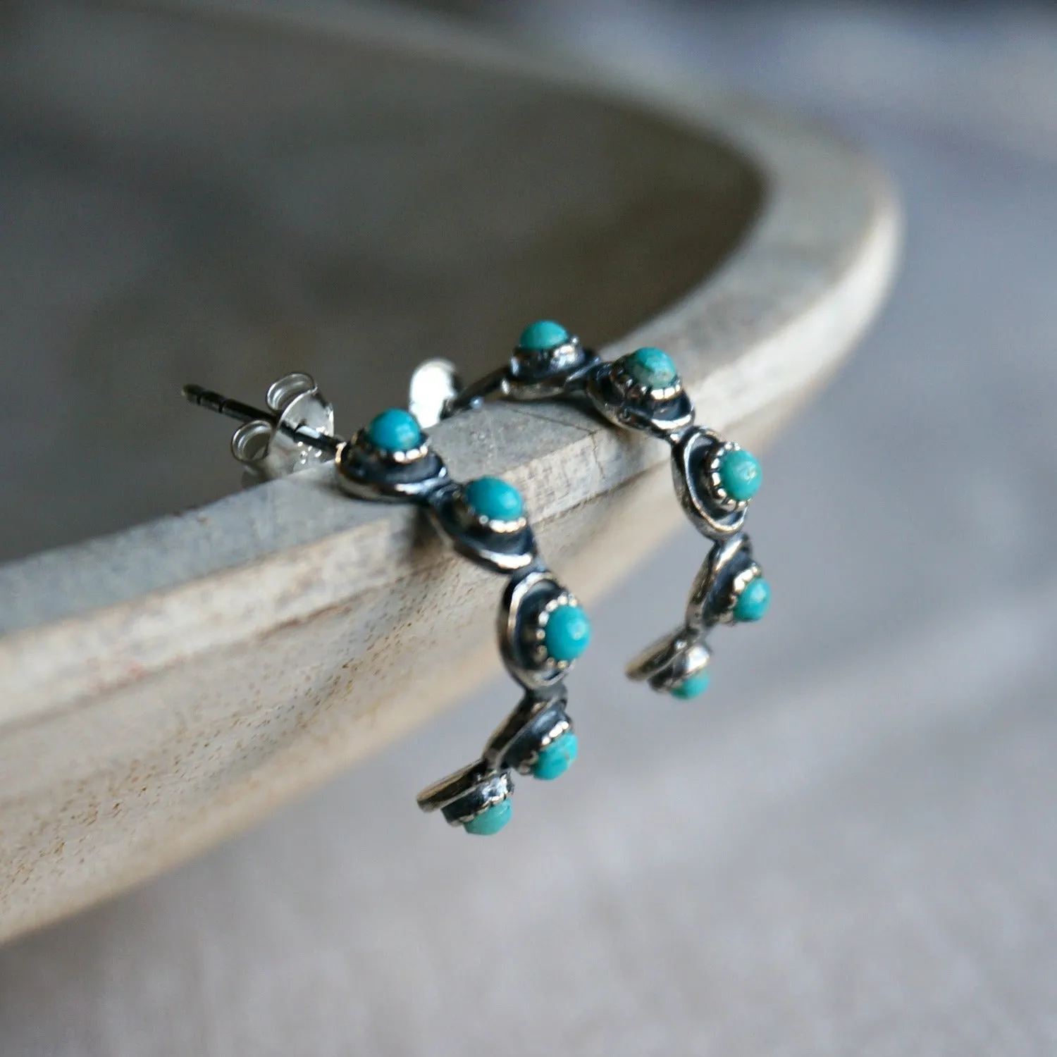Sam Turquoise Hoop Earrings