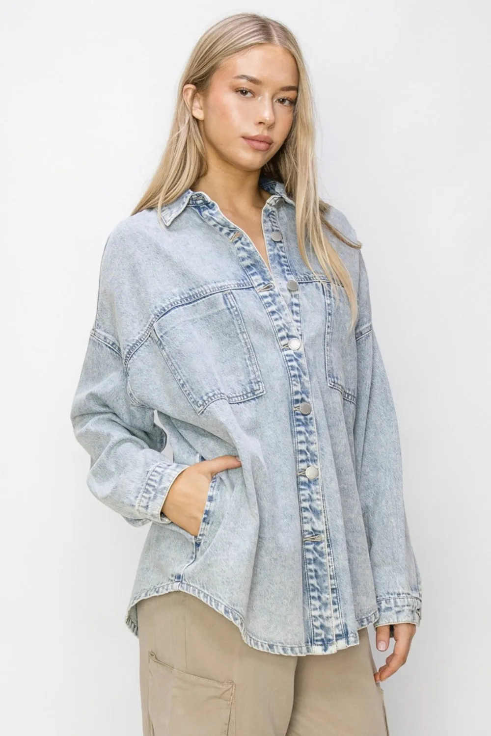 Samira Button Up Long Sleeve Shacket