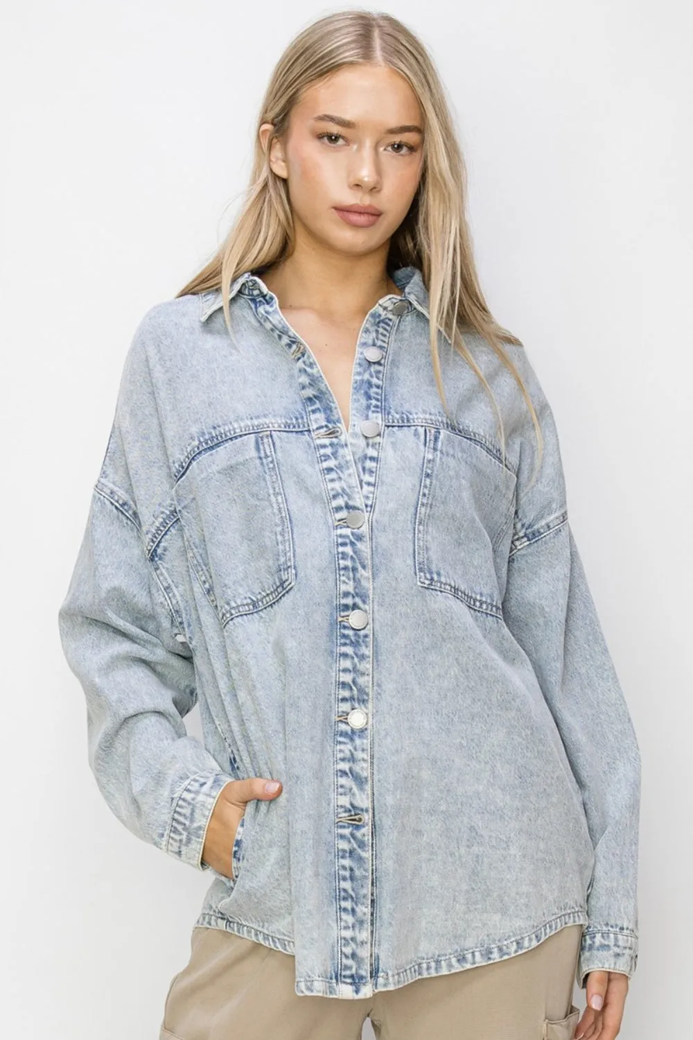 Samira Button Up Long Sleeve Shacket