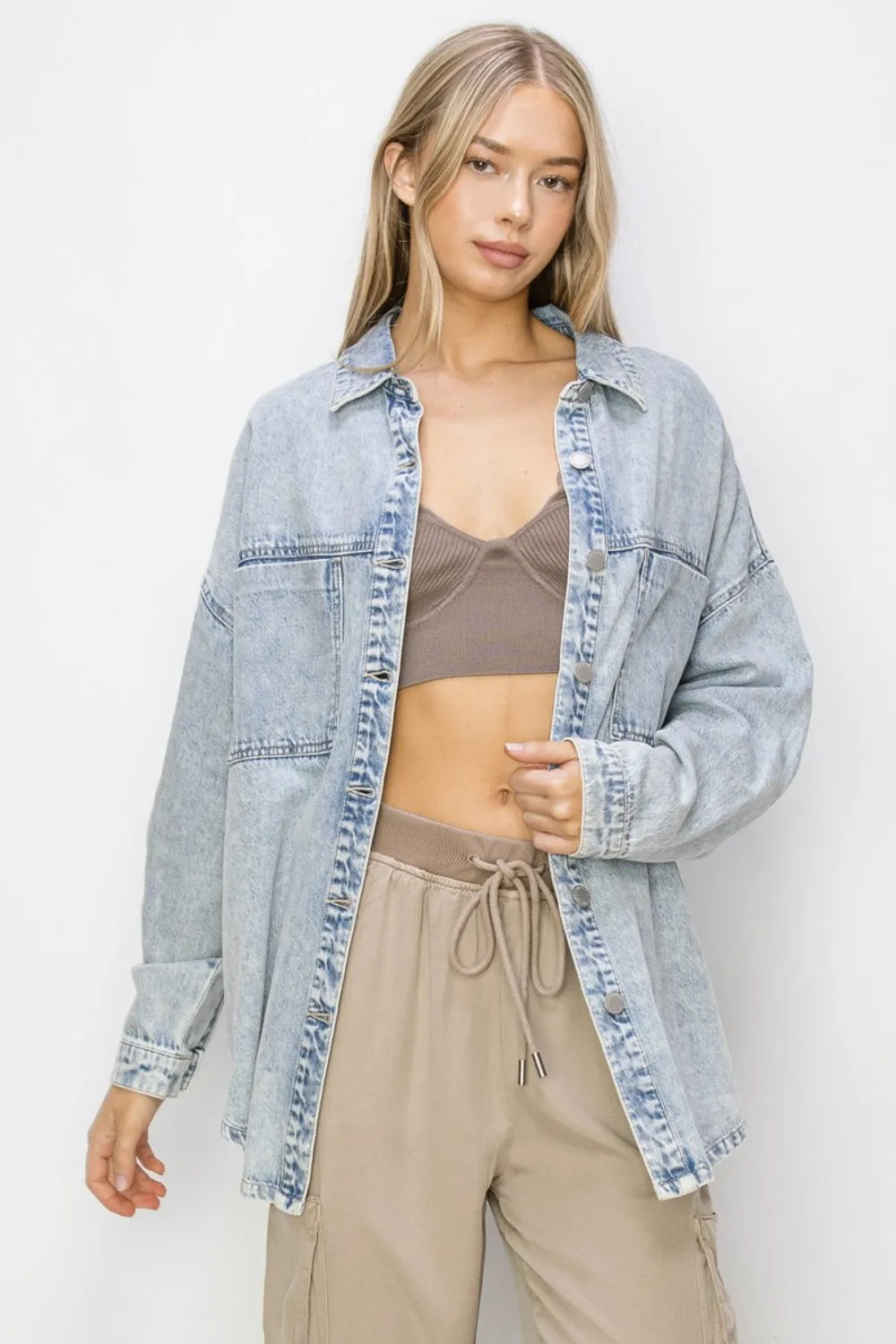 Samira Button Up Long Sleeve Shacket