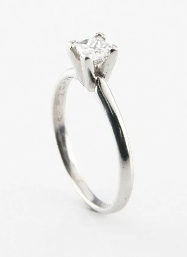 Samuels Platinum Princess Cut Diamond Solitaire Engagement Ring Gift for Her!