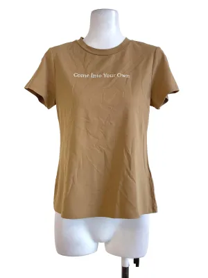 Sand Beige Text T-Shirt LB