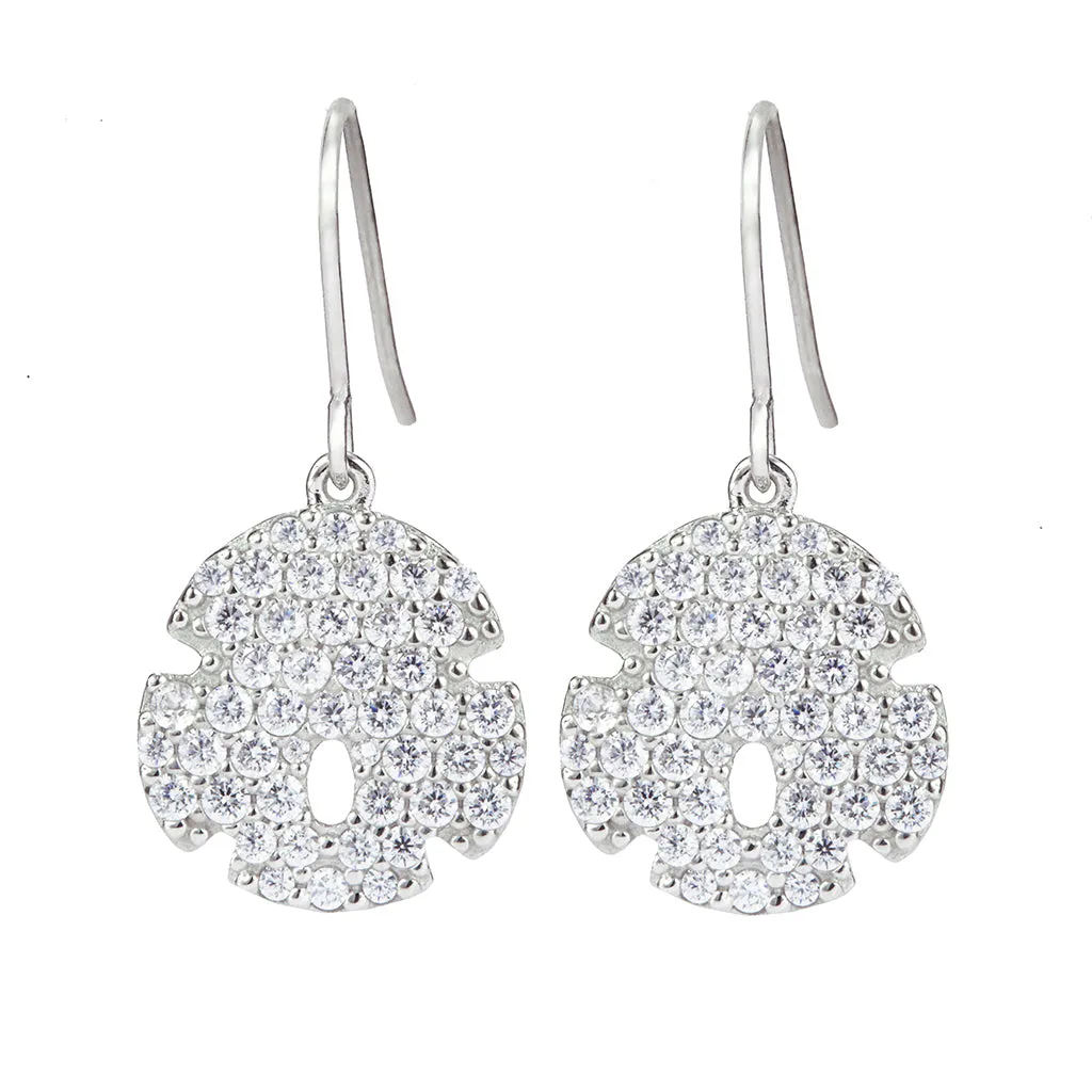 Sand Dollar Wire Earrings - Lucky Look of Diamonds™
