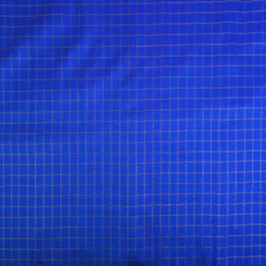 Sapphire Blue Kanjivaram Silk Handloom Fabric