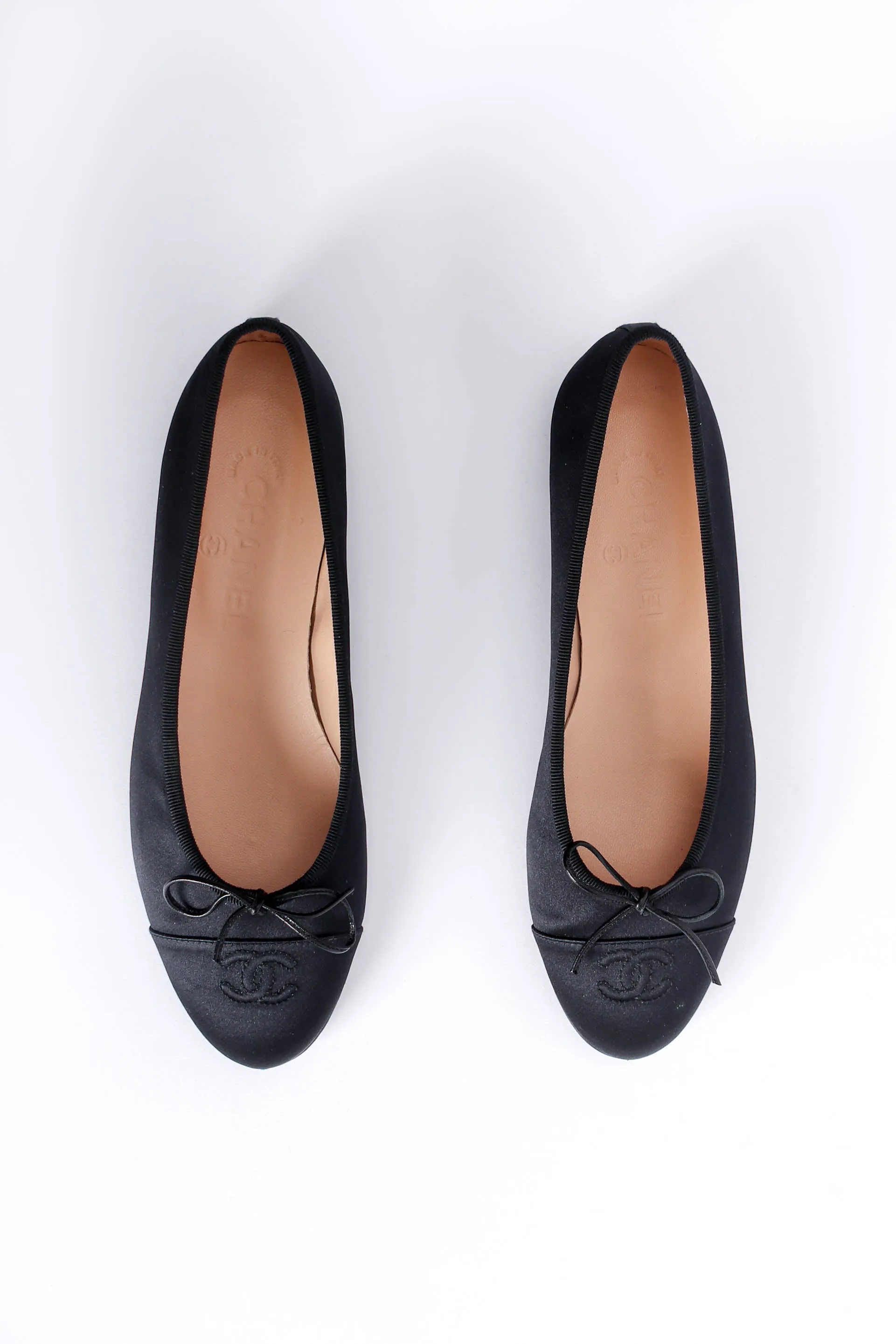 Satin CC Logo Ballet Flats