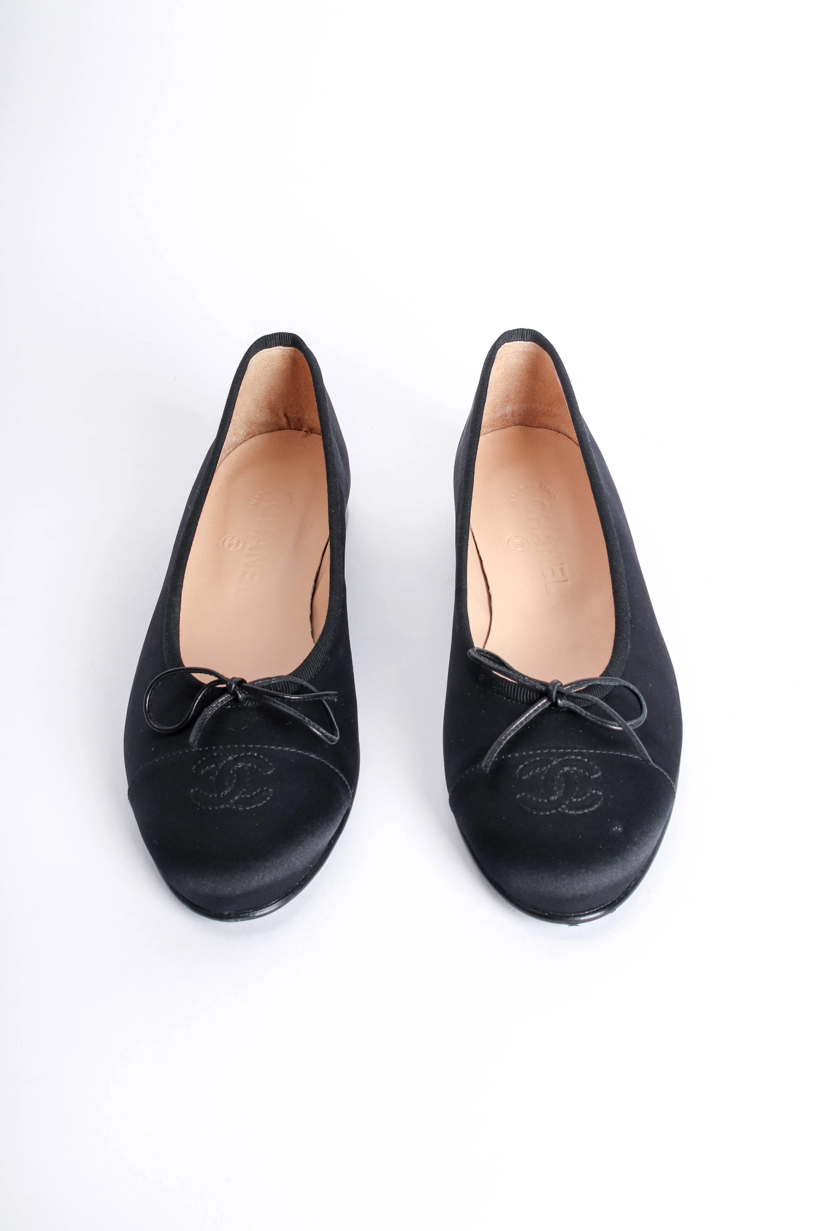 Satin CC Logo Ballet Flats