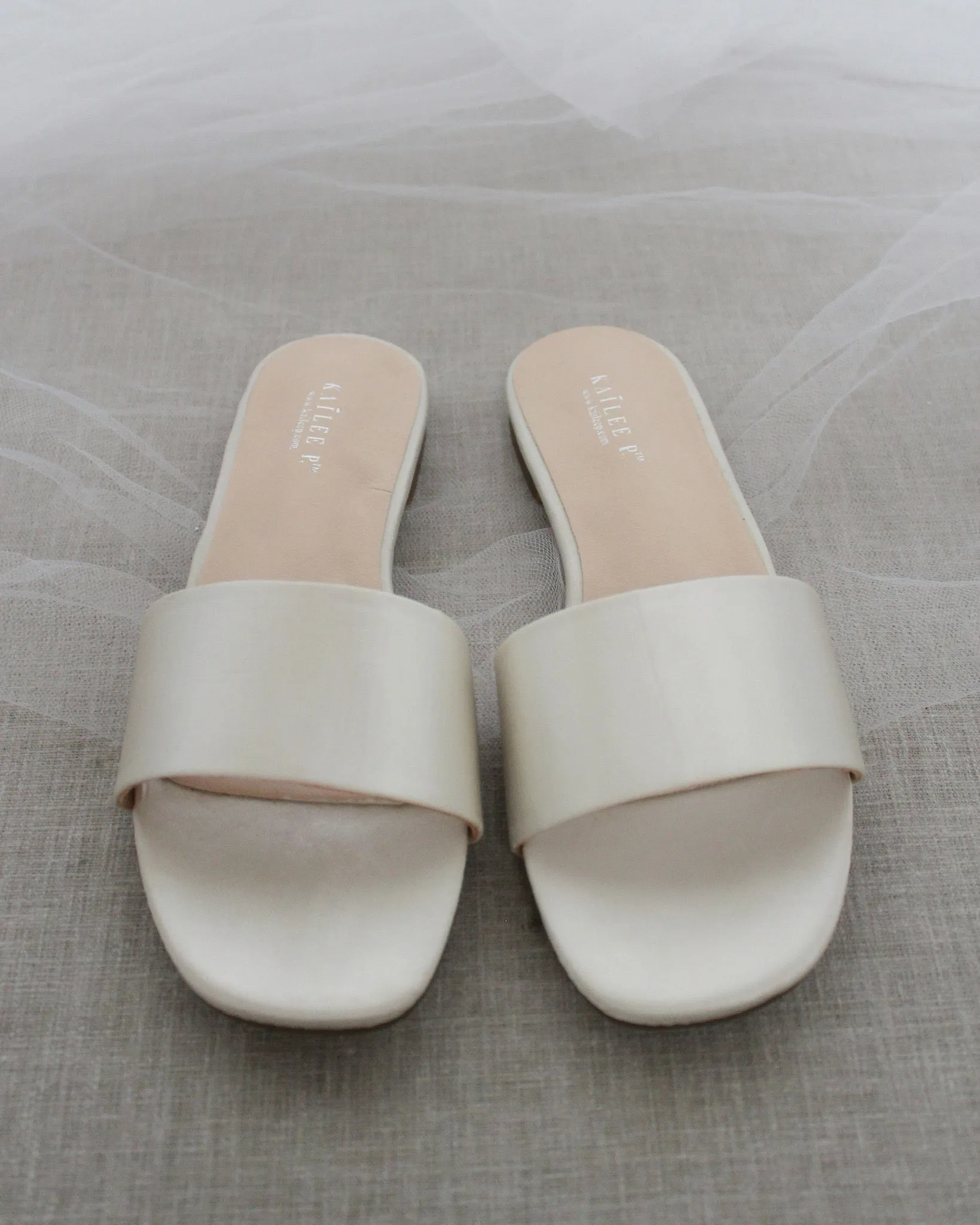Satin Slip on Sandals
