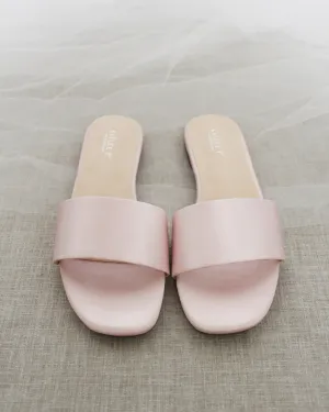 Satin Slip on Sandals