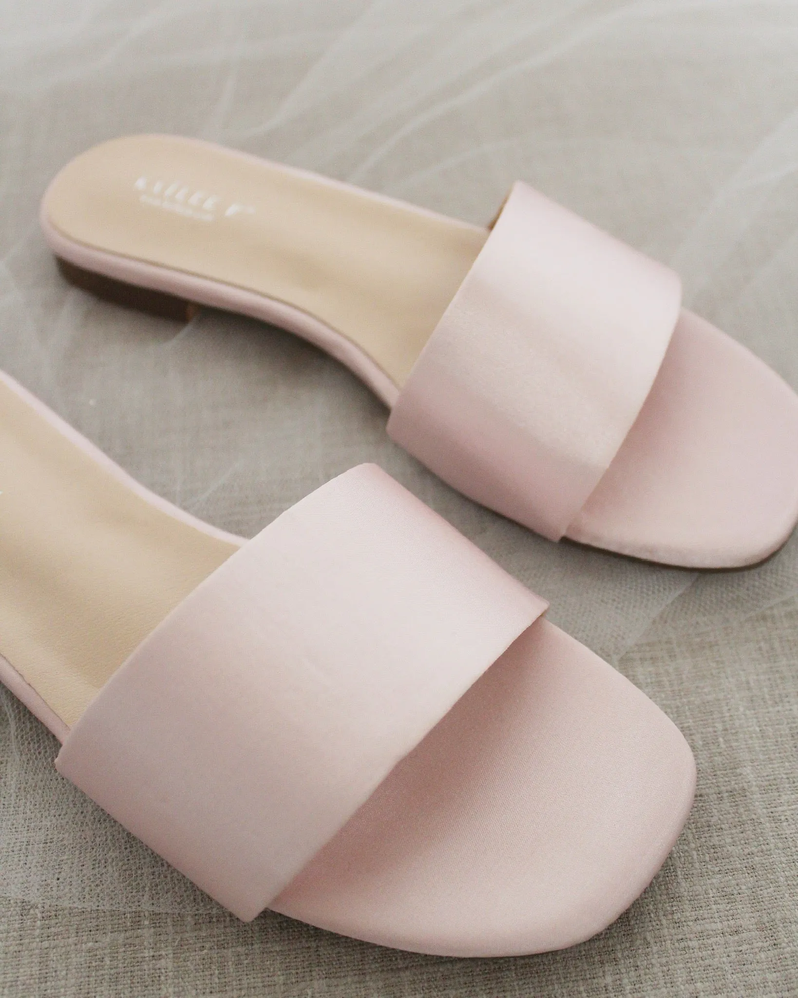 Satin Slip on Sandals