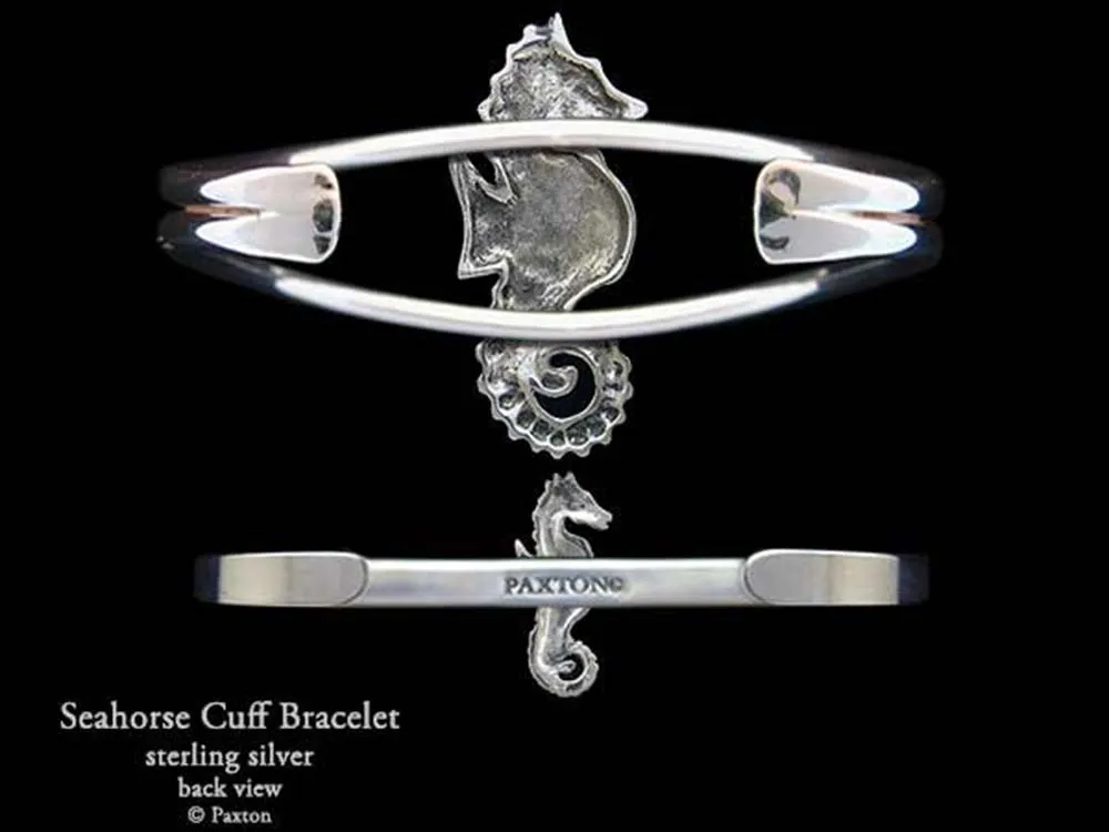 Seahorse Cuff Bracelet Sterling Silver