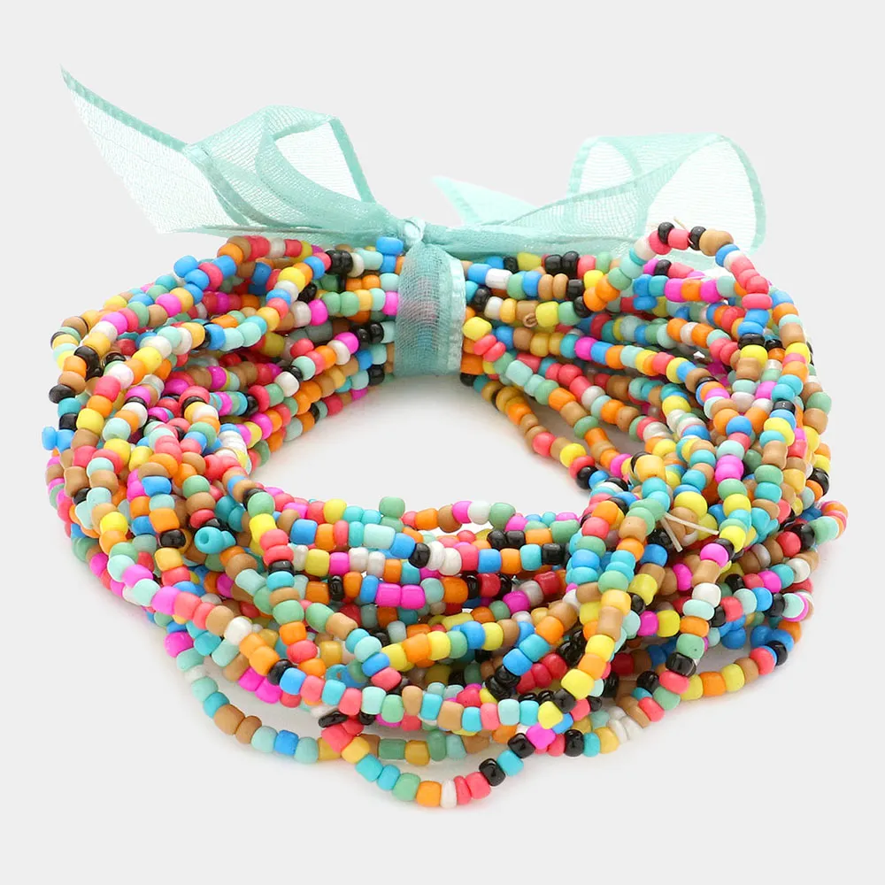 Seed Beaded Stretch Bracelets -25PCS