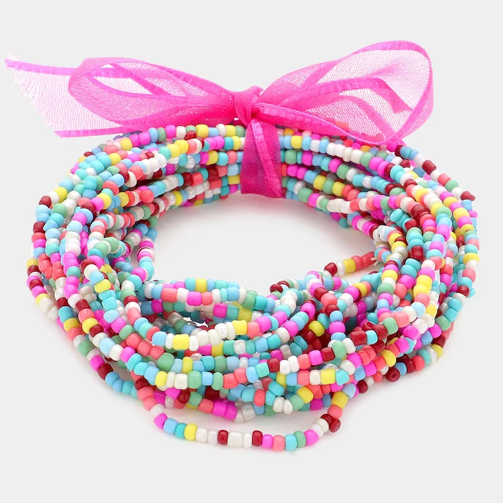 Seed Beaded Stretch Bracelets -25PCS
