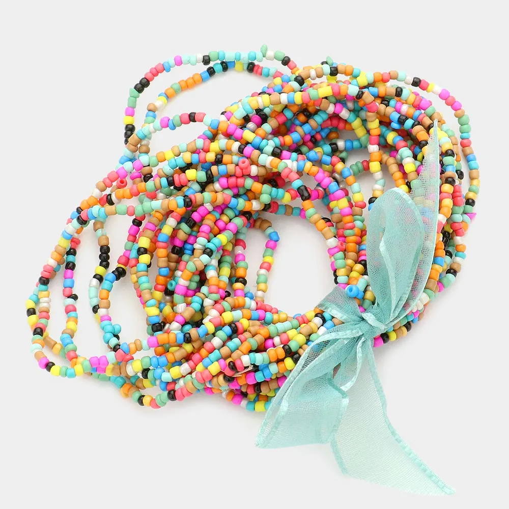 Seed Beaded Stretch Bracelets -25PCS