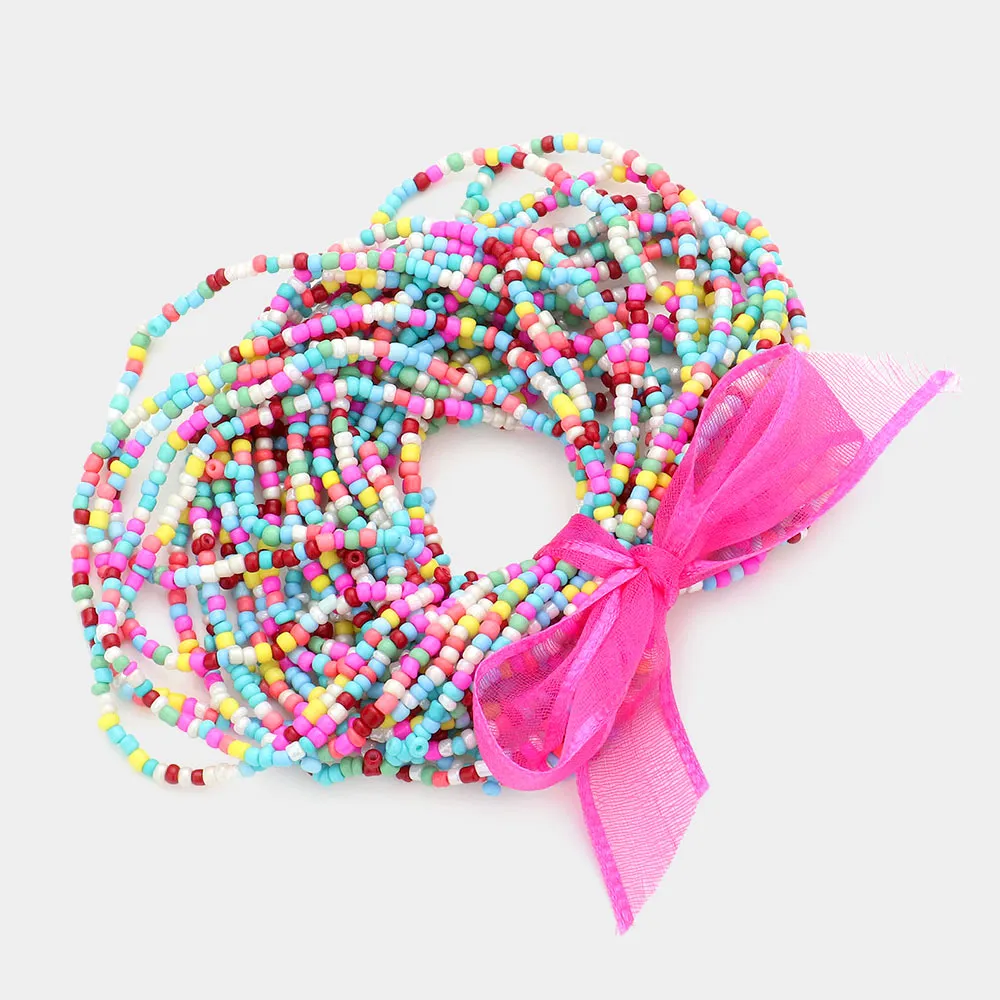 Seed Beaded Stretch Bracelets -25PCS