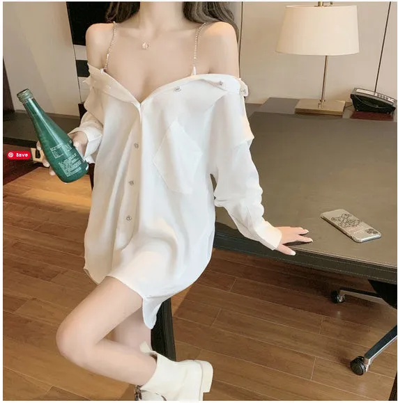 Sexy Long Sleeve Style Blouse Shirts