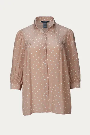 SHIRRED POCKET BLOUSE