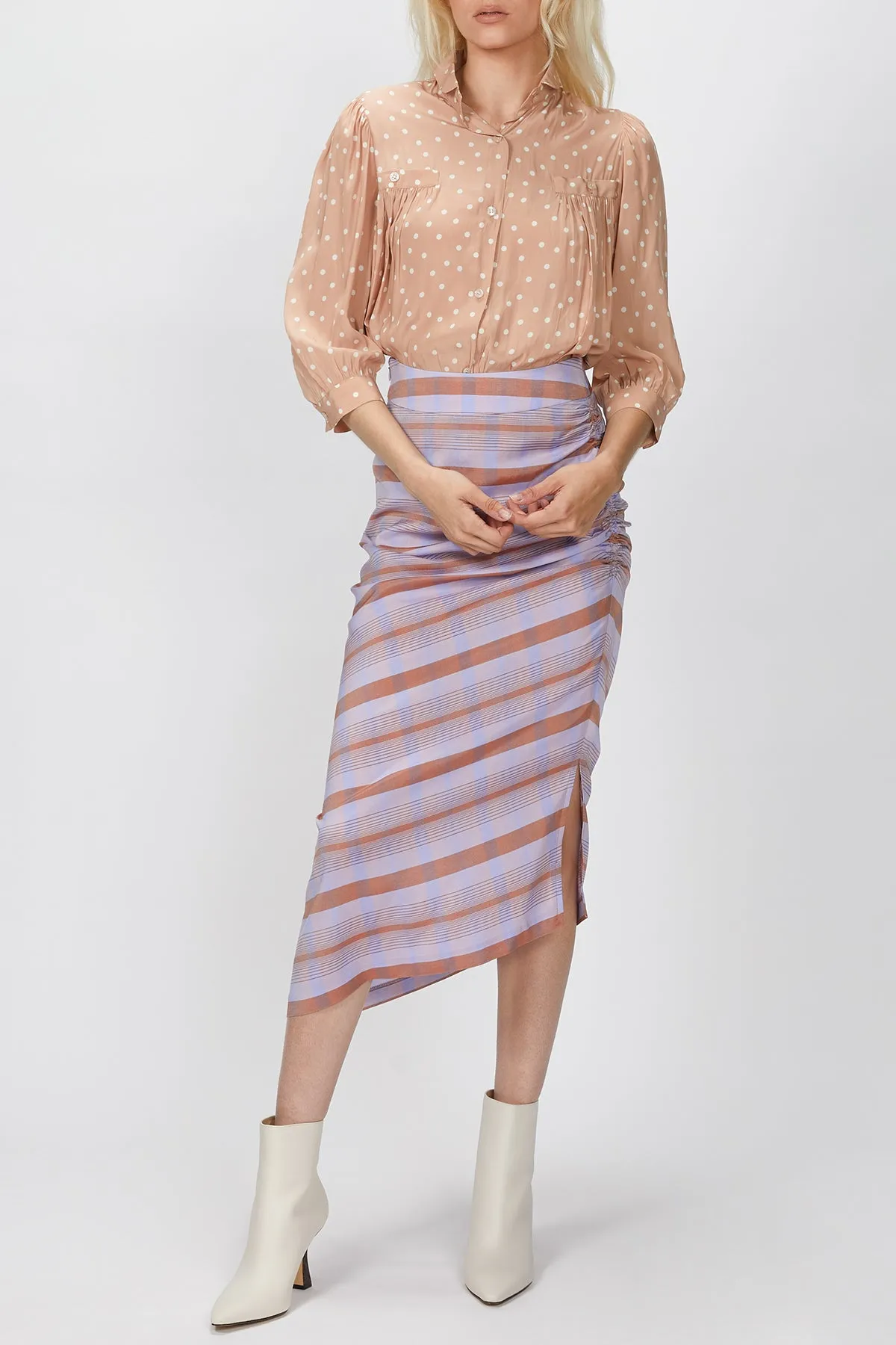 SHIRRED POCKET BLOUSE