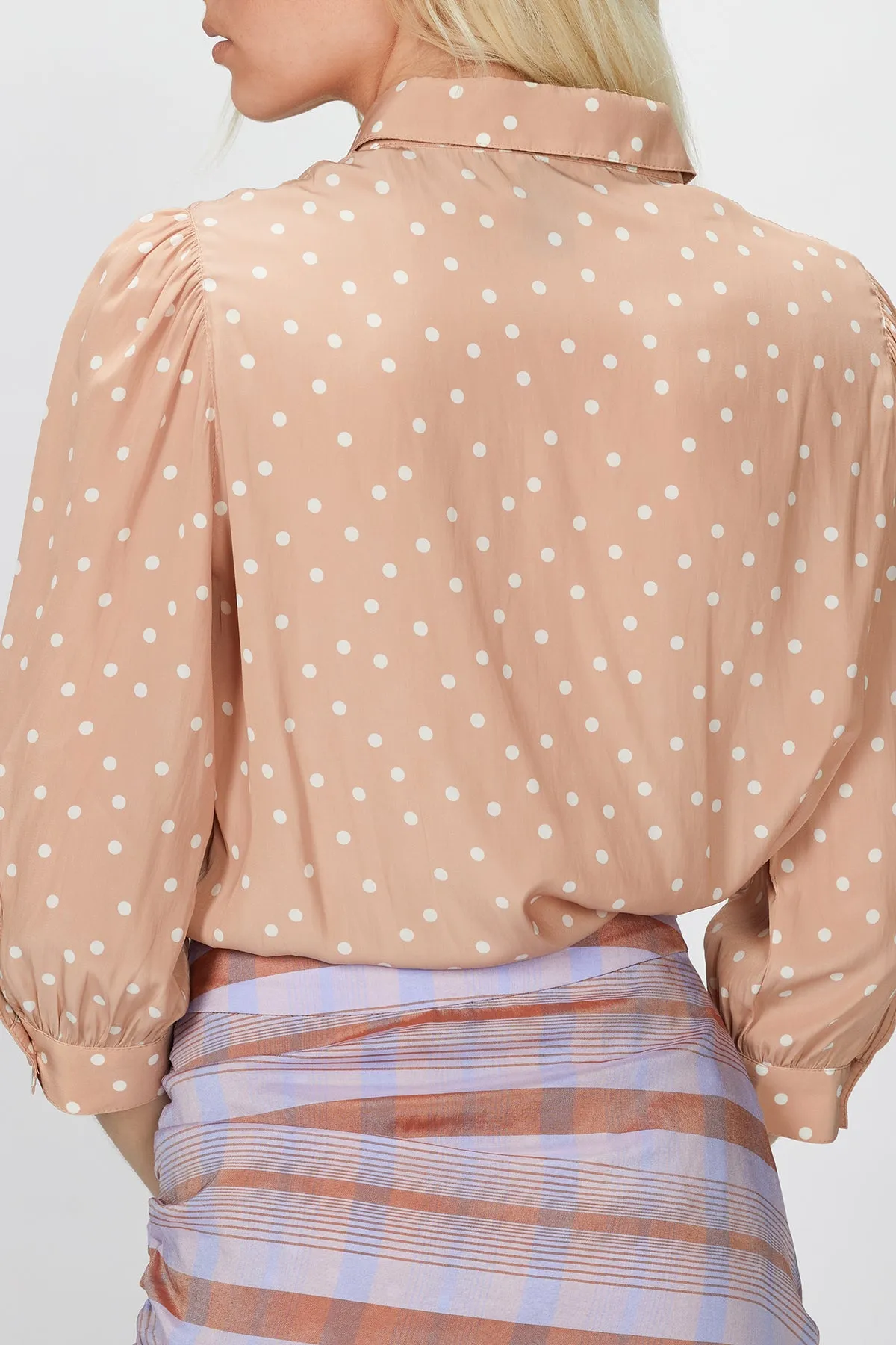 SHIRRED POCKET BLOUSE