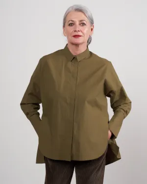 shirt with scarf - khaki