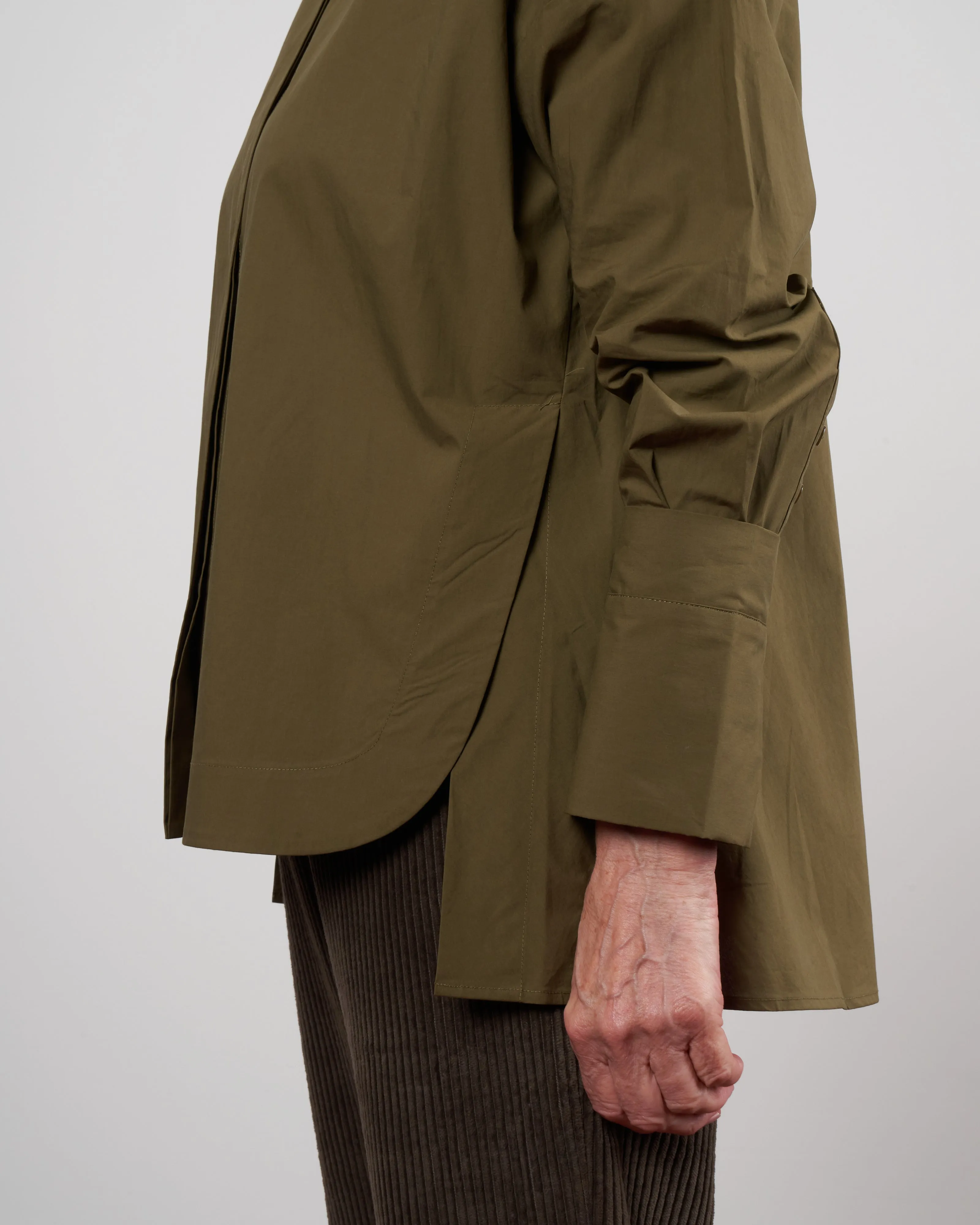 shirt with scarf - khaki