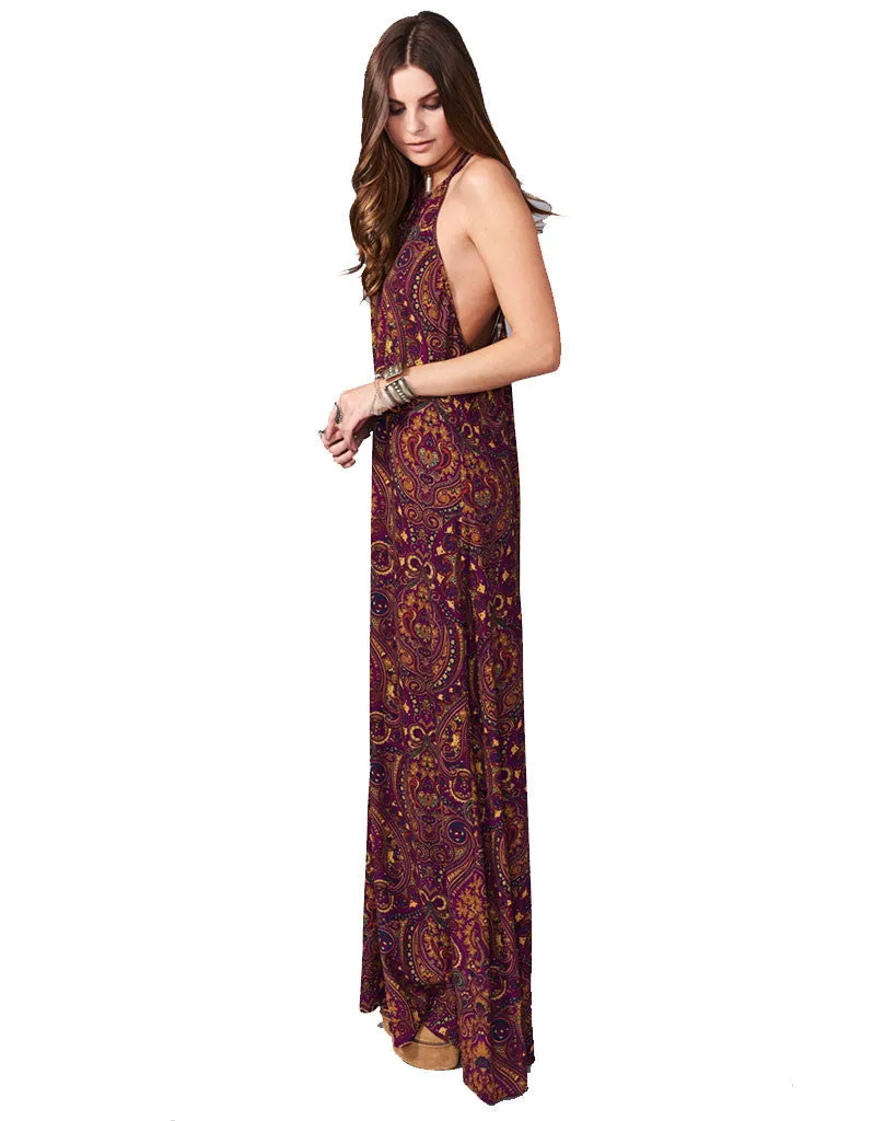 Show Me Your Mumu Flirtini Maxi Dress in Princess Plum