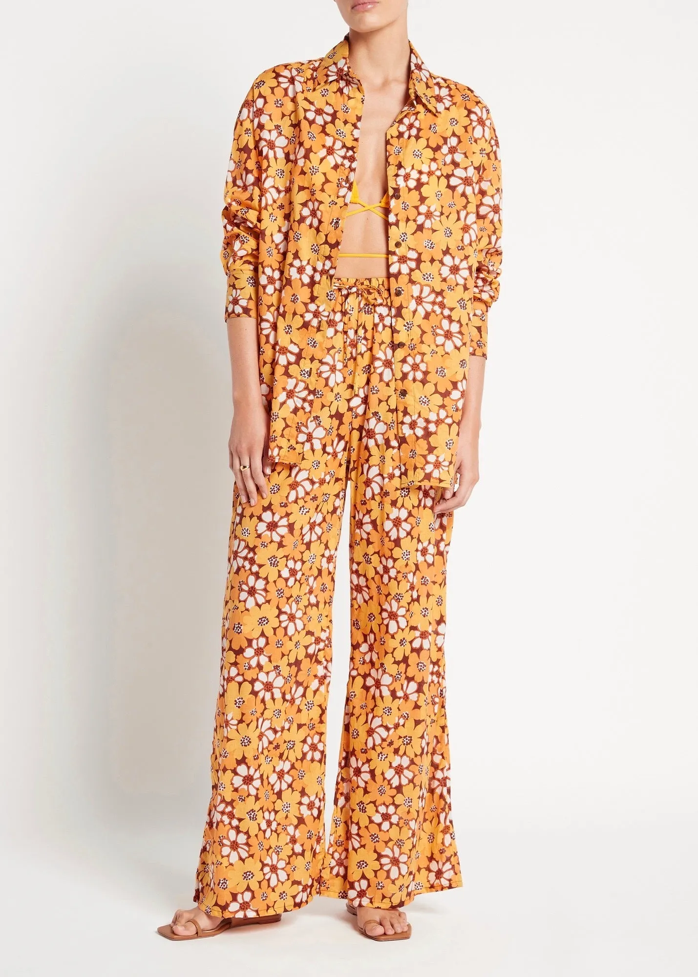 Sia Shirt (Le Reni Floral Orange)