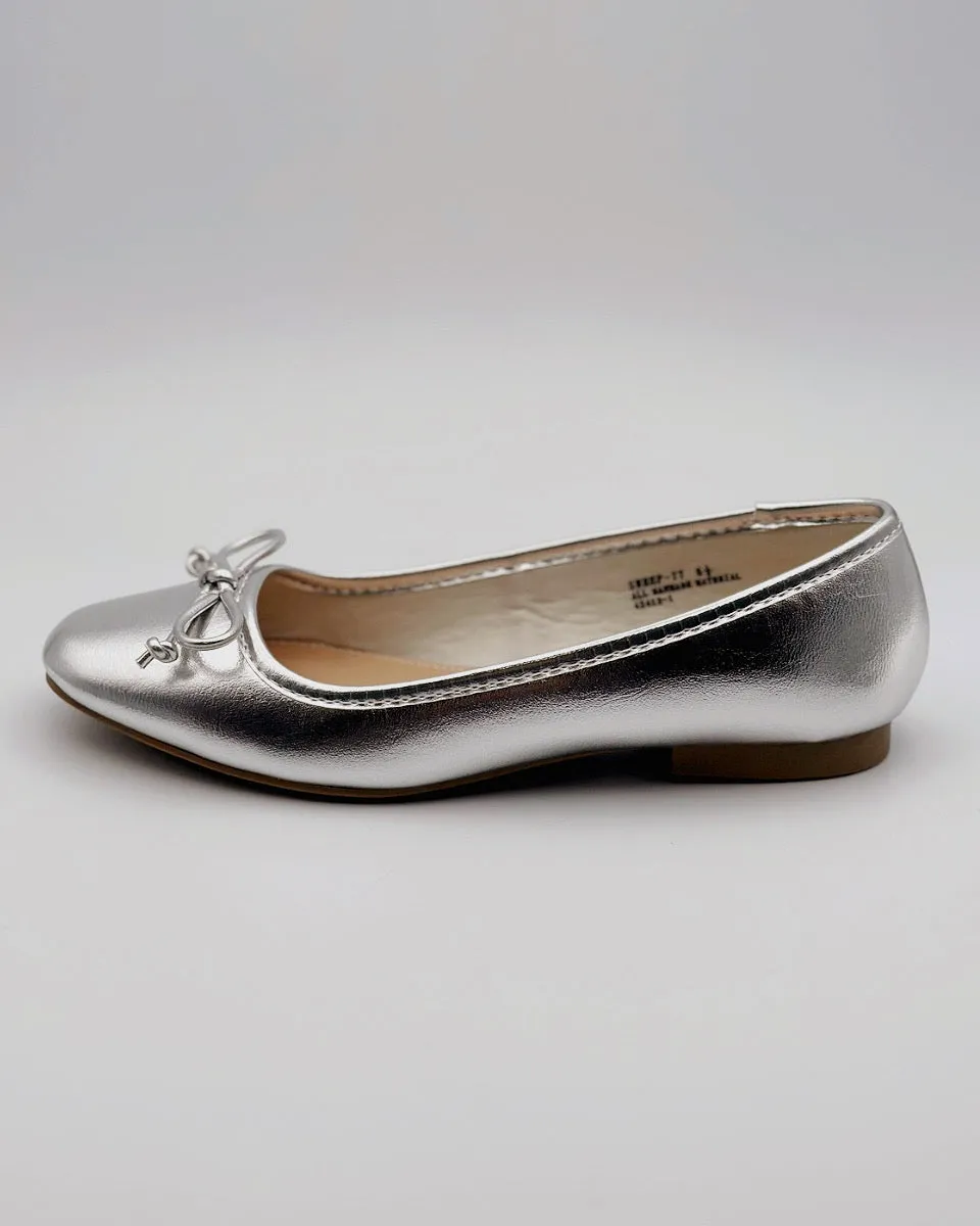 Silver Ballet Flats - size 5.5