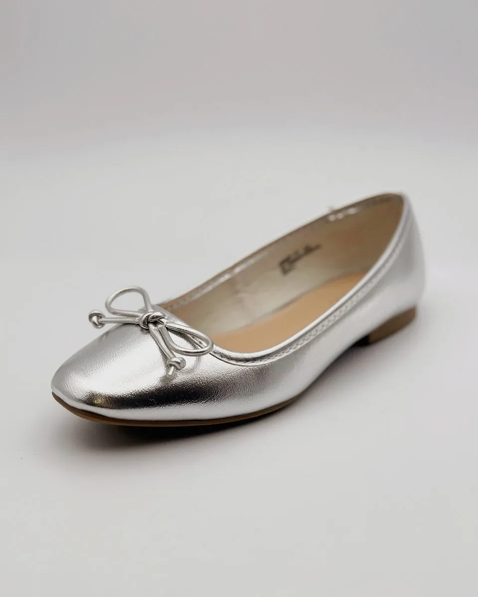 Silver Ballet Flats - size 5.5
