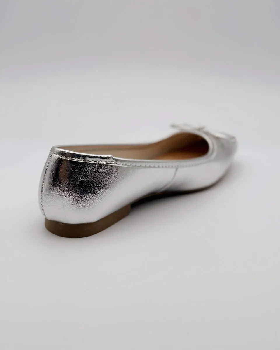 Silver Ballet Flats - size 5.5
