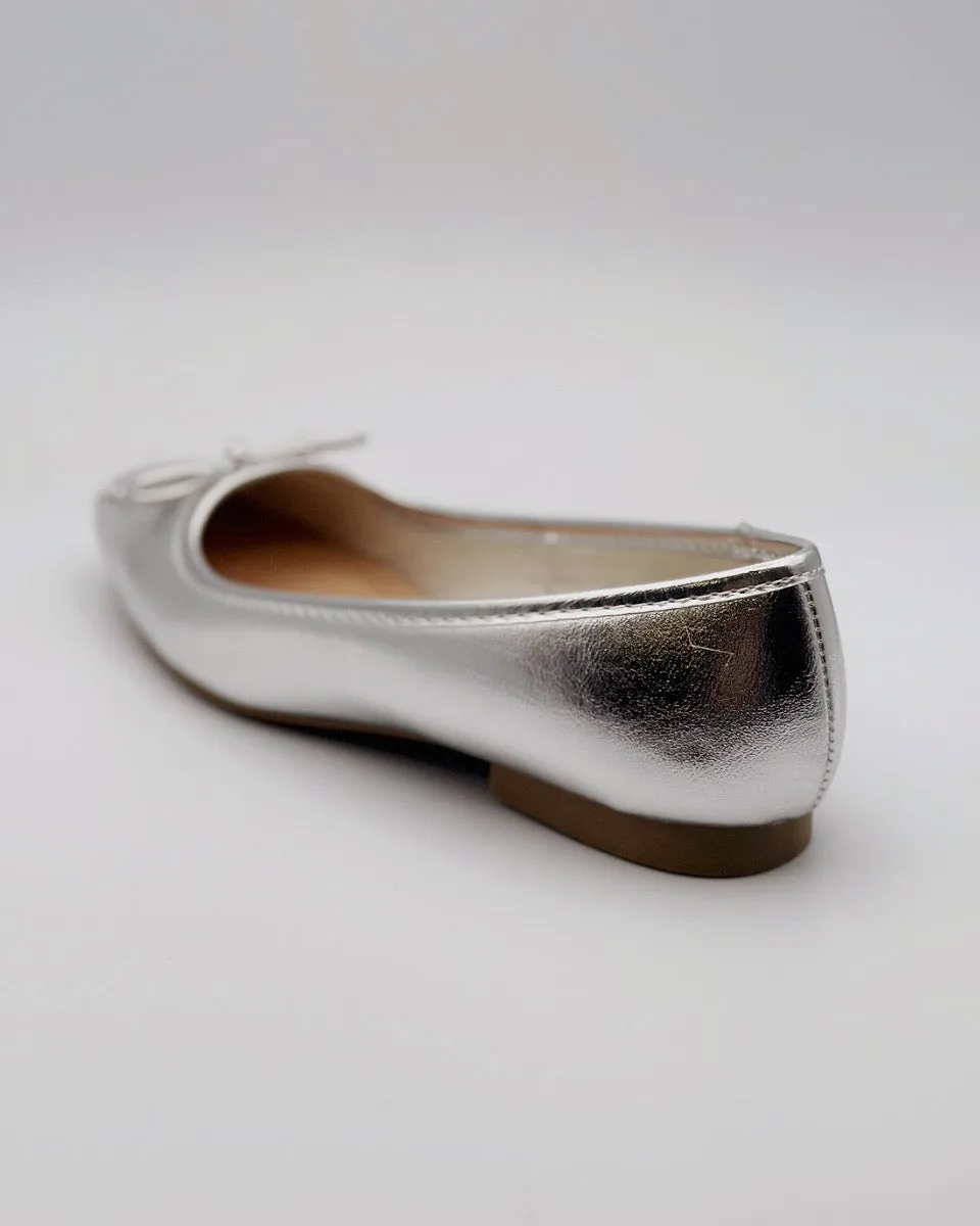 Silver Ballet Flats - size 5.5
