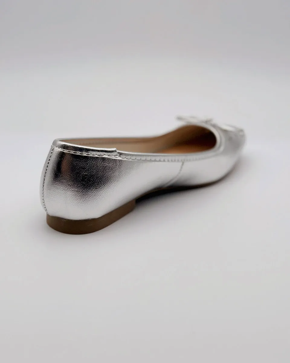 Silver Ballet Flats - size 5.5