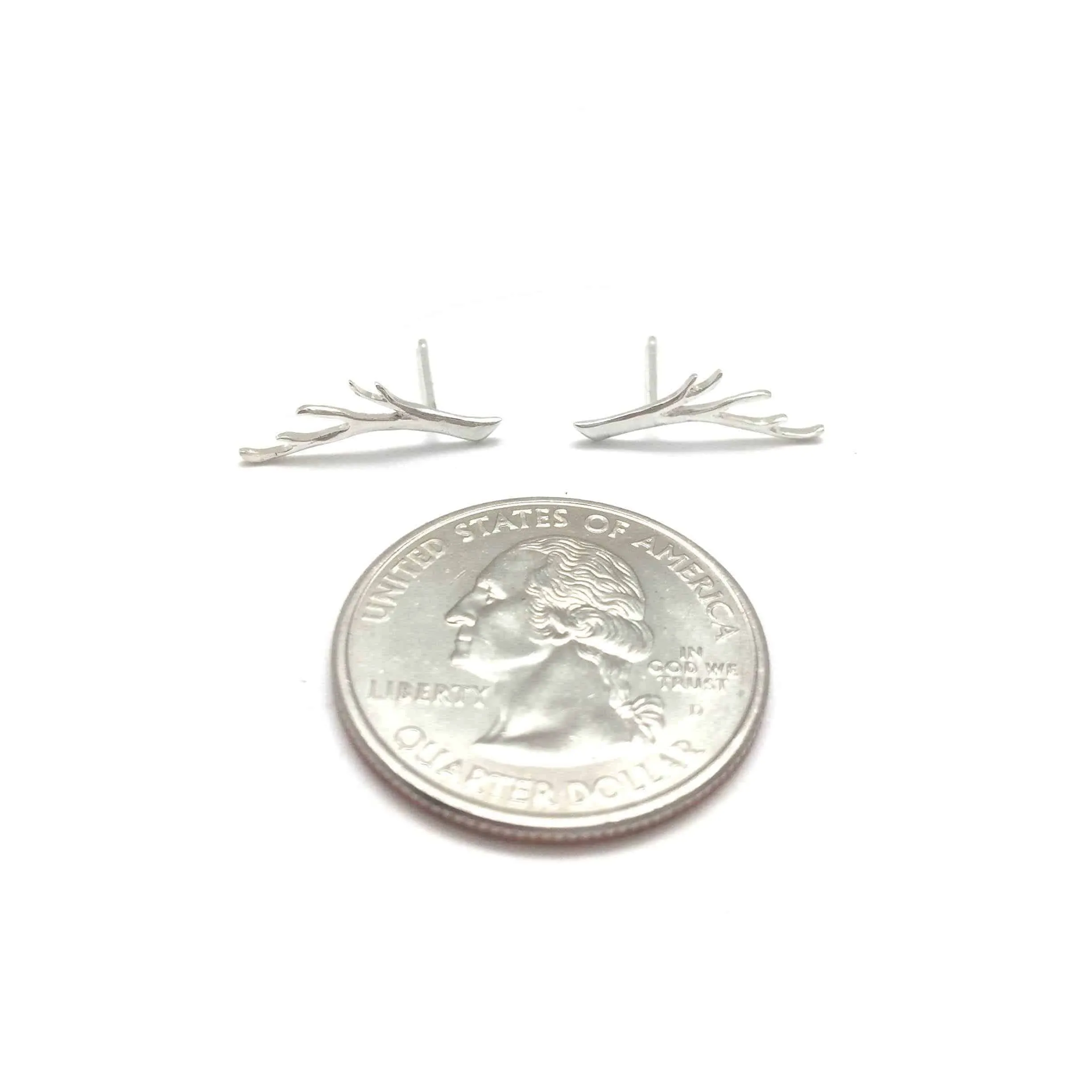 Silver Branch Studs