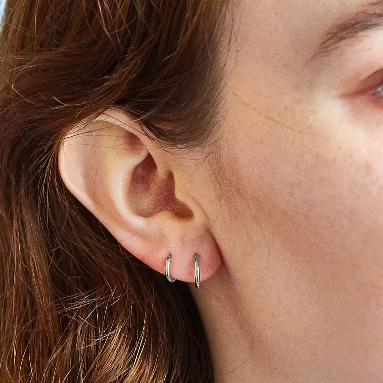 Silver Double Pack - Mini Hoop Earrings Set