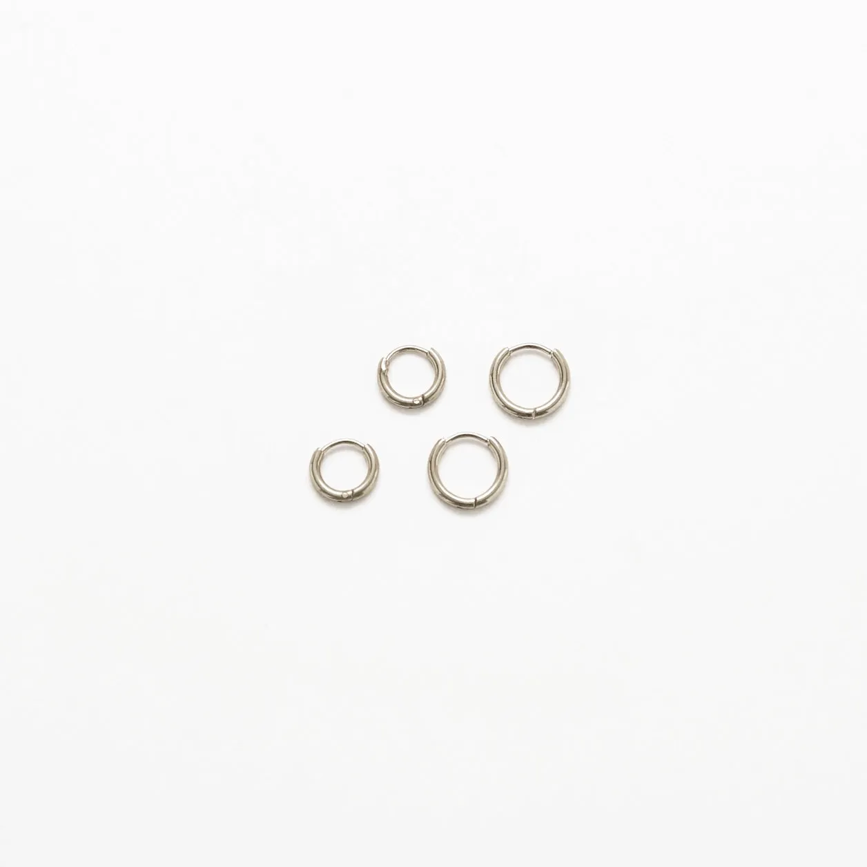 Silver Double Pack - Mini Hoop Earrings Set