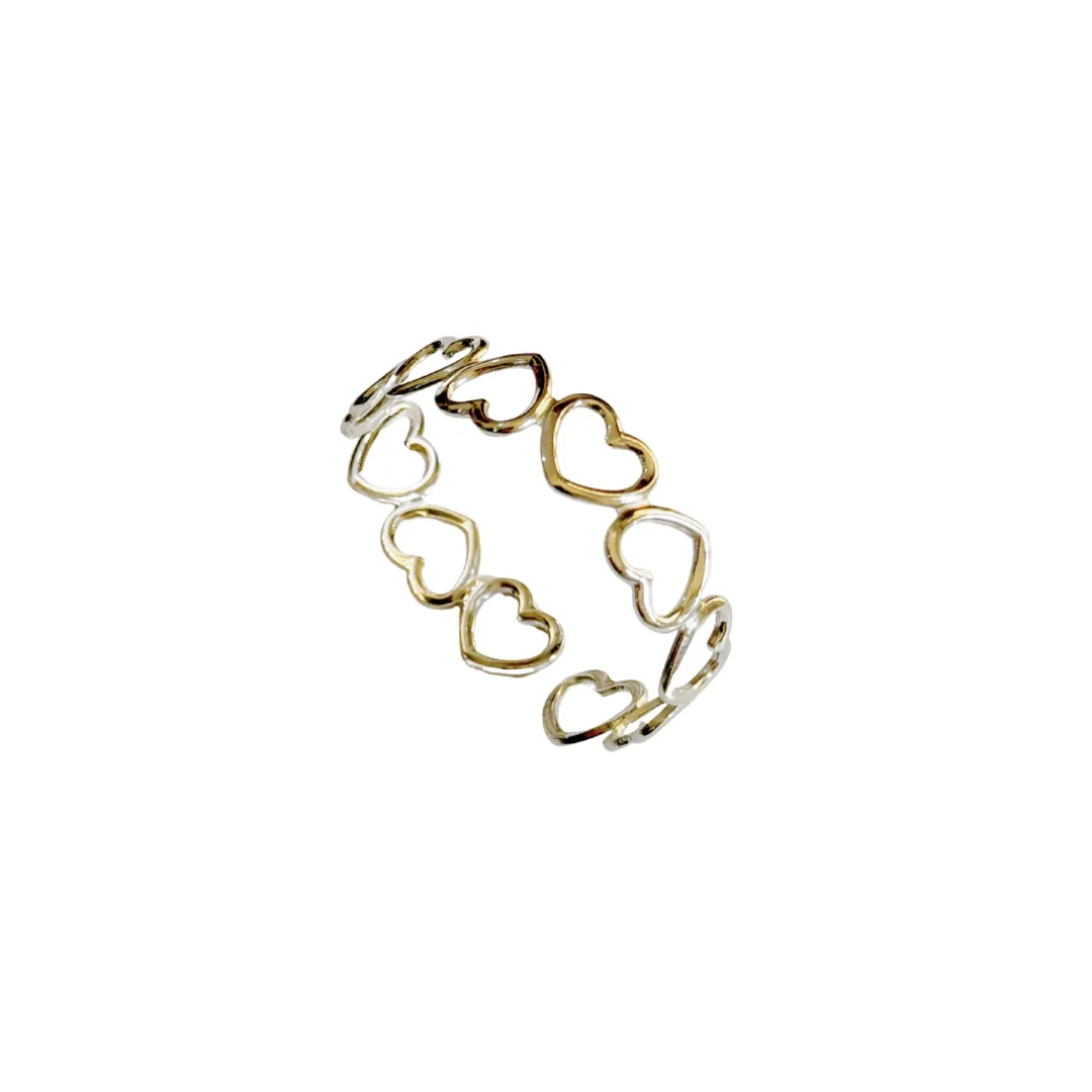 Silver Hearts Cuff