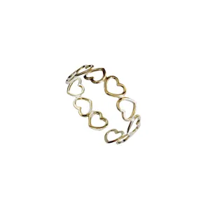 Silver Hearts Cuff