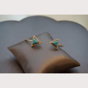 Silver Mykonos Turquoise Stone Cuff