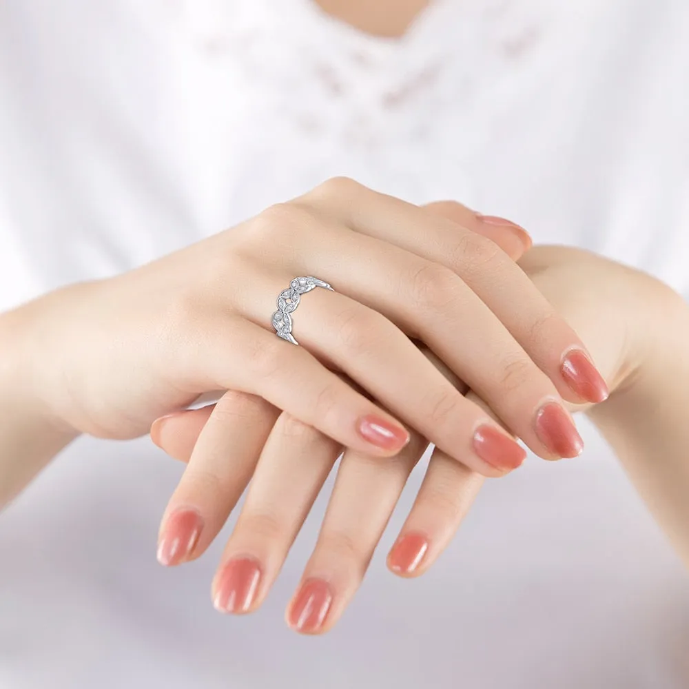 Silver Petal Rings