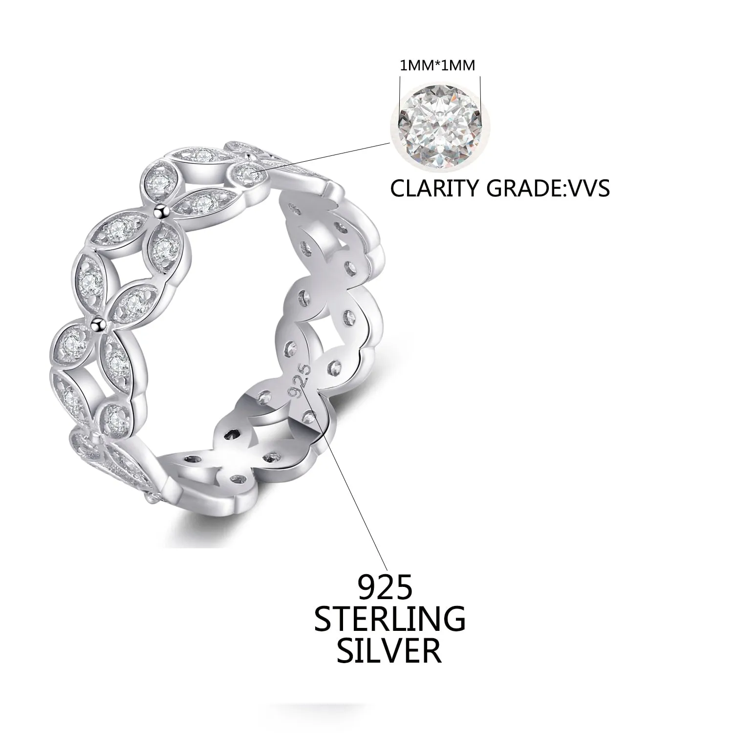 Silver Petal Rings